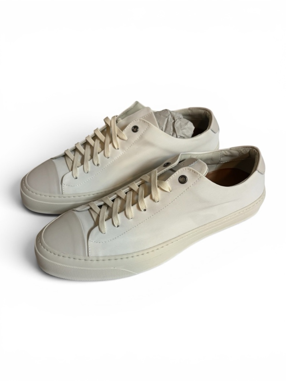 Good Man Brand Edge Lo-Top‎ Sneaker | Nappa Leather NIB Natural White Cream